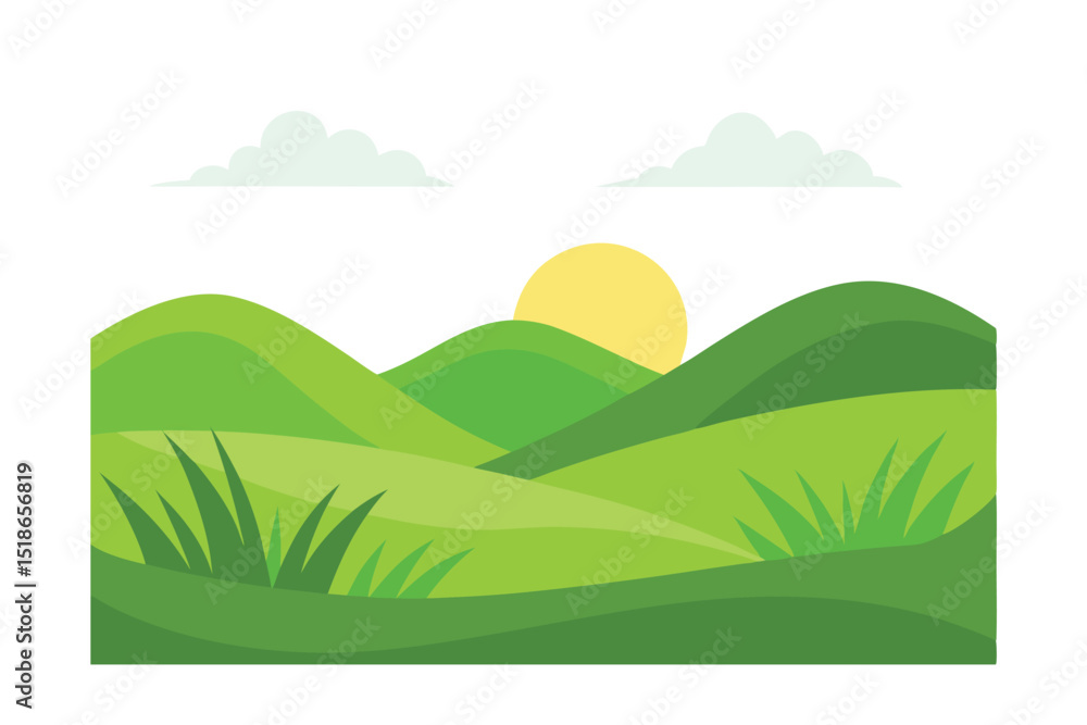 Obraz premium landscape with mountains and trees