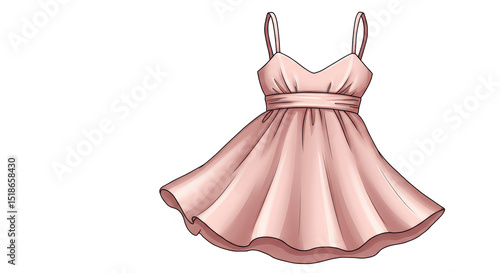 Konstfotografi Isolated Pink Summer Dress