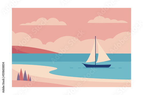 sailing boat on the sea