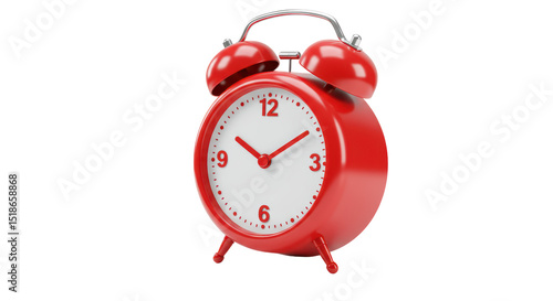 Bild auf Leinwand Isolated Red Alarm Clock