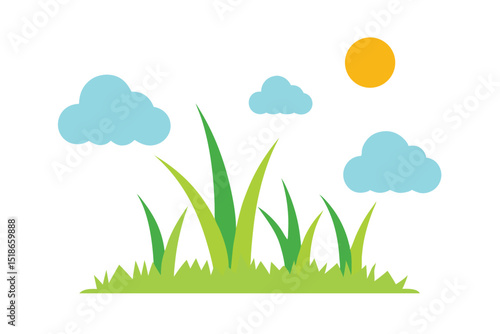 grass and flowers