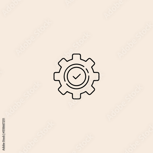 Execution logo icon flat vector design.