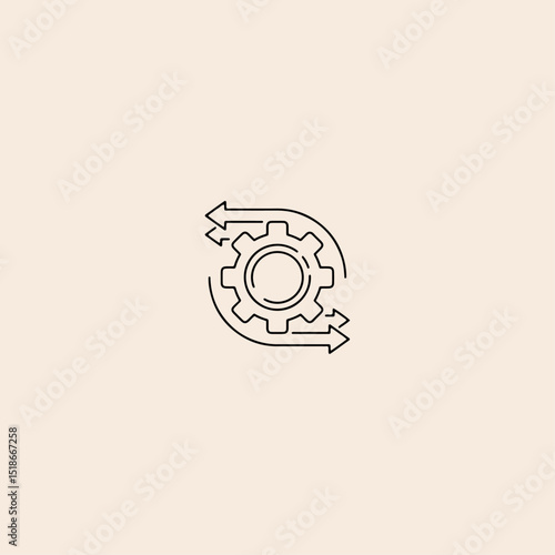 Easy operation process icon flat vector design.