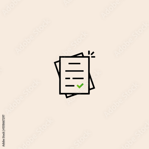 Report like paperwork icon flat vector design. 