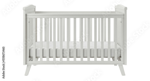 Schilderij op canvas Isolated white baby crib