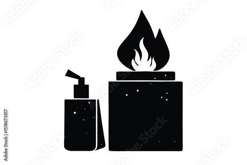fire starter kit vector icon