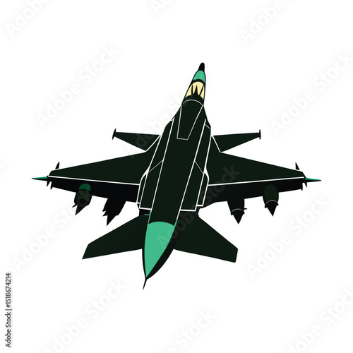 Fighter jet military plane vector silhouette. vector illustration of a military airplane. military jet fighter jet.
