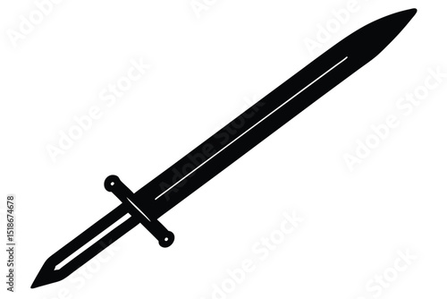 sword vector icon on white