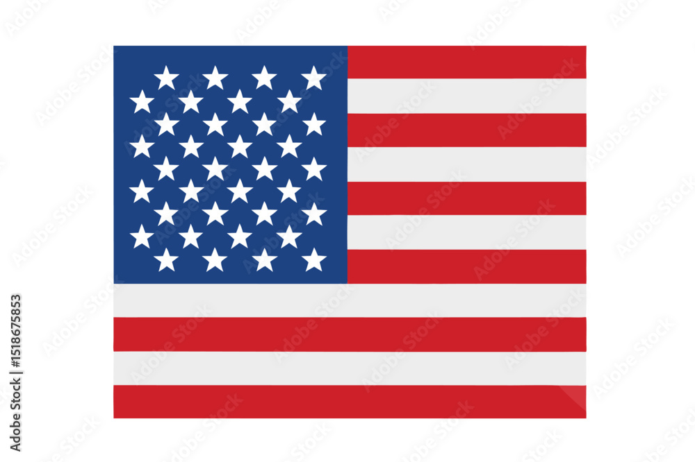 Fototapeta premium United States of America flag. The correct proportions and color. American flag vector illustration.