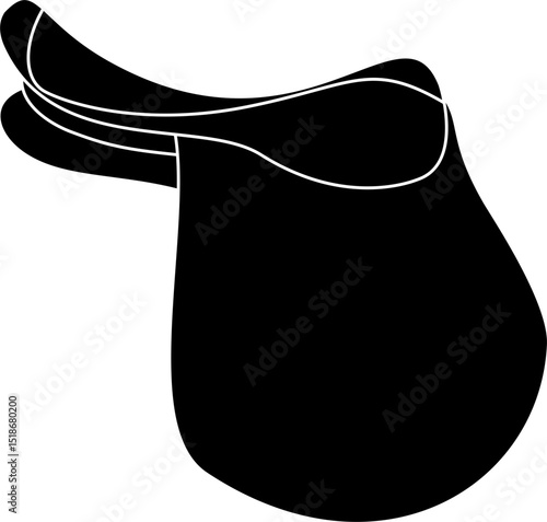 Polo saddle silhouette vector