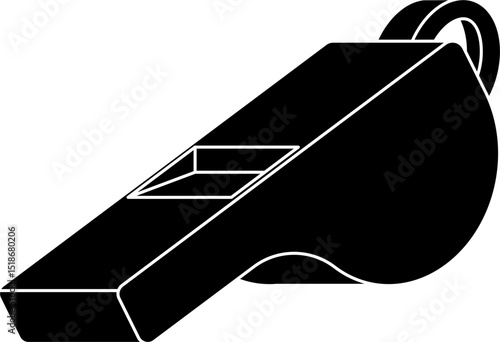 Polo whistle silhouette vector