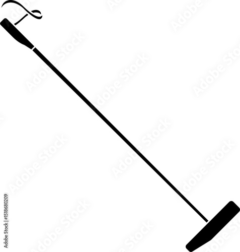 Polo stick silhouette vector
