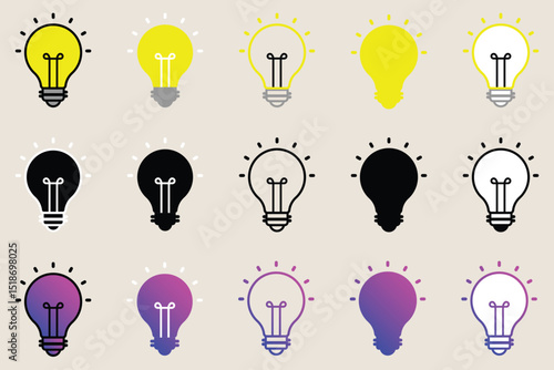 Light bulb ideas vector illustration concept for creative innovation and energy saving solutions design