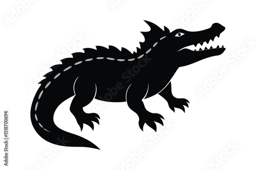 crocodile isolated on white background.