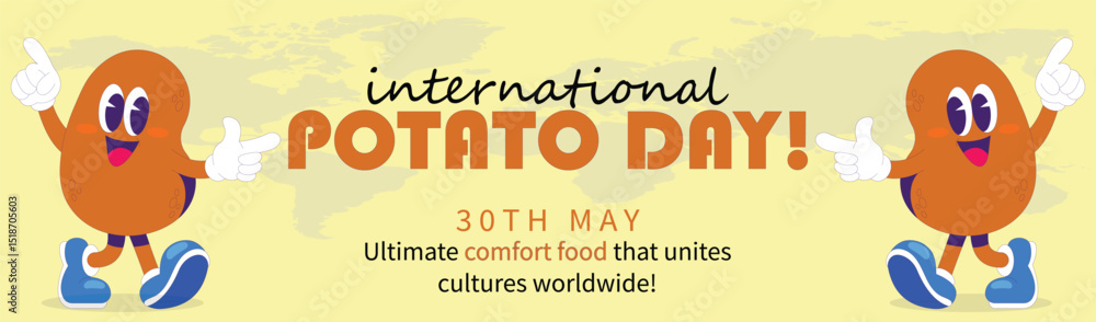 Obraz premium The International Day of Potato on 30 May highlights the crop’s nutritional, economic, and cultural significance, promoting sustainable farming and food security solutions worldwide.