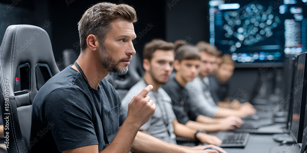 custom made wallpaper toronto digitalEsports Coach Guiding Team Strategies, Teamwork, and Success