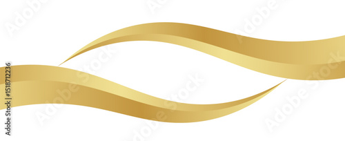 gold wave curve, golden wave corner shape for element, stripes ribbon golden graphic, striped gold. vectors
