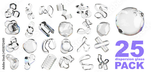 Schilderij op canvas Cristal distortion figures pack 25