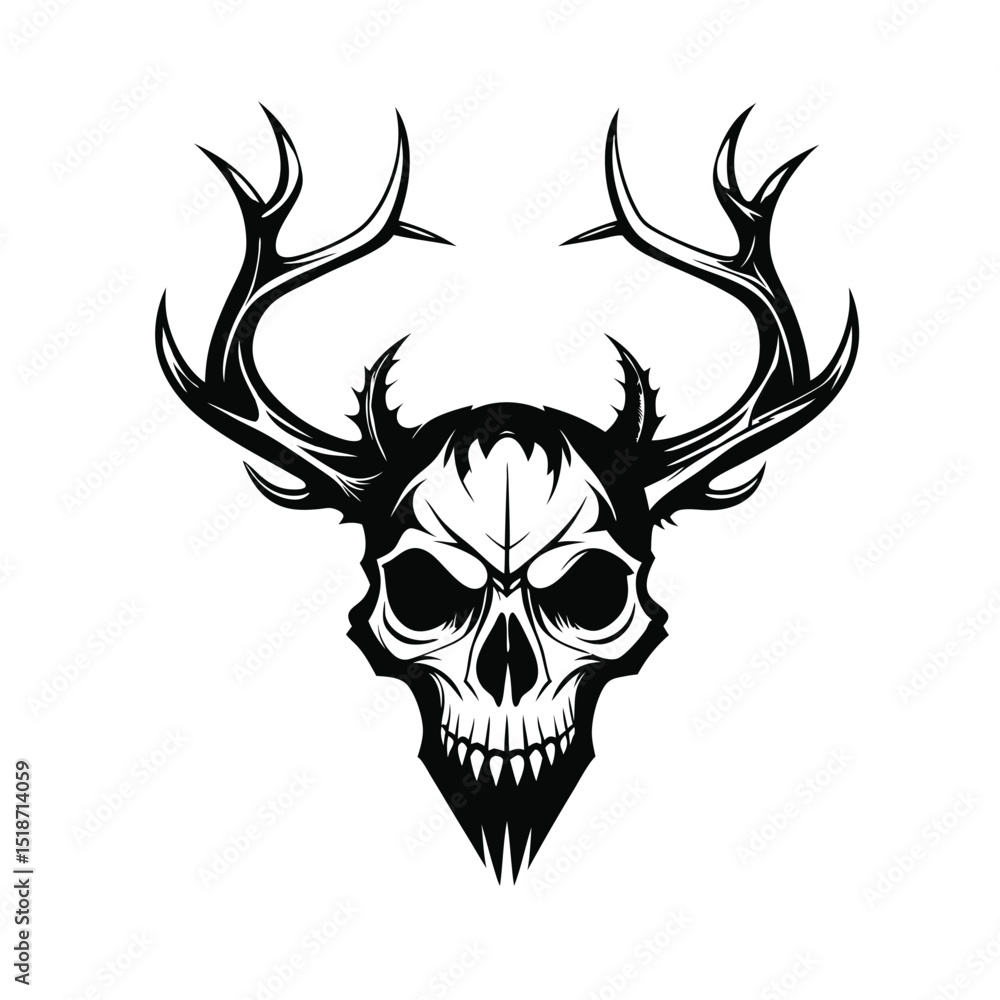 Fototapeta premium skull with wings