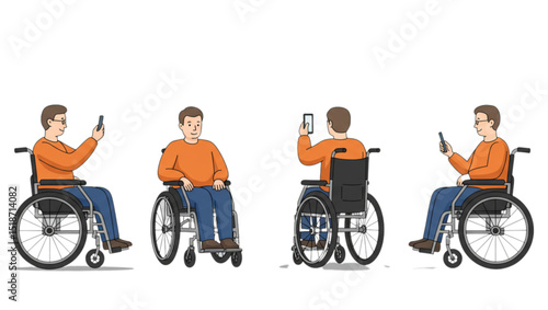 man in a wheelchair, Vector 