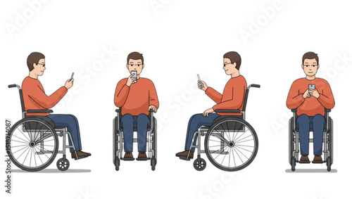 man in a wheelchair, Vector 