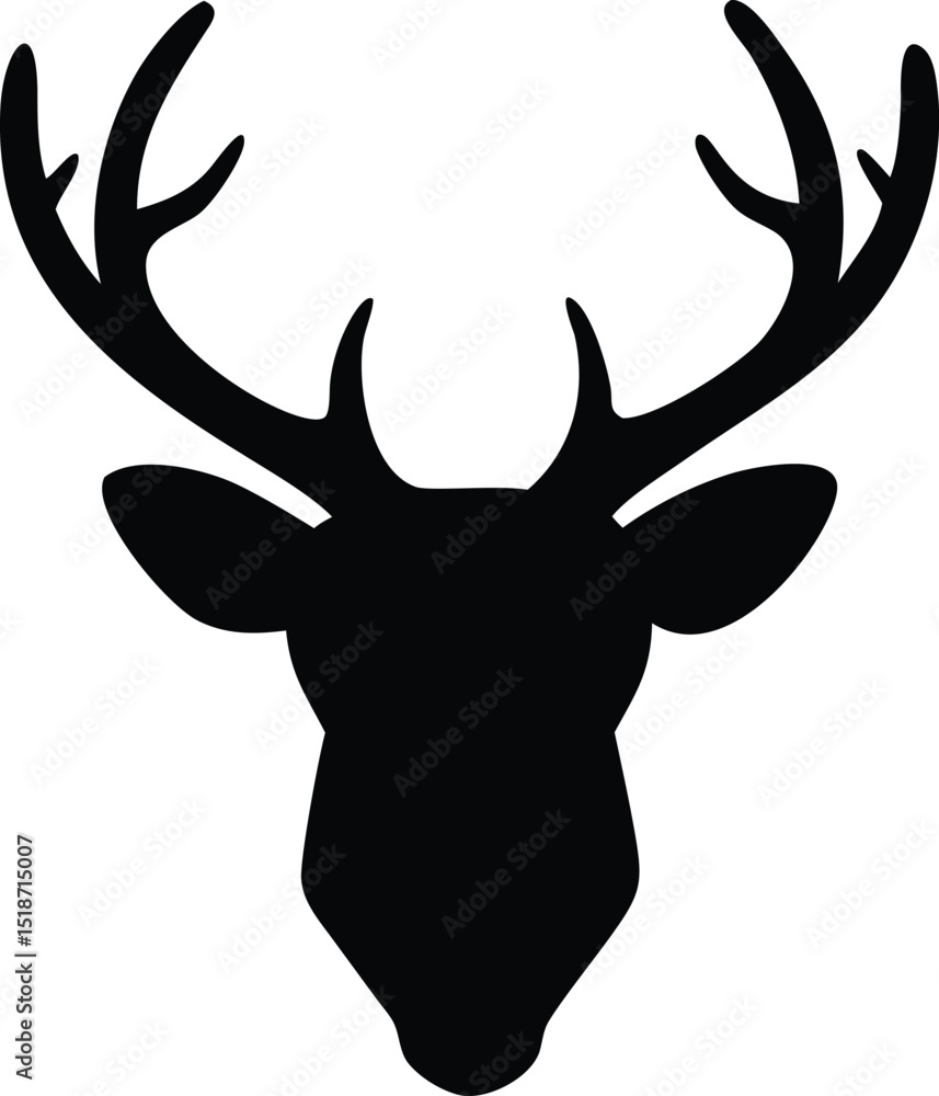 Naklejka premium deer head silhouette