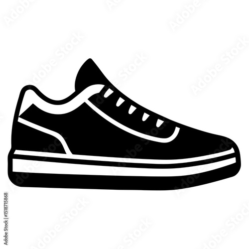 Sports sneaker icon and illustration.