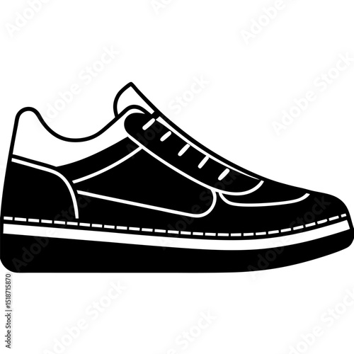 Sports sneaker icon and illustration.