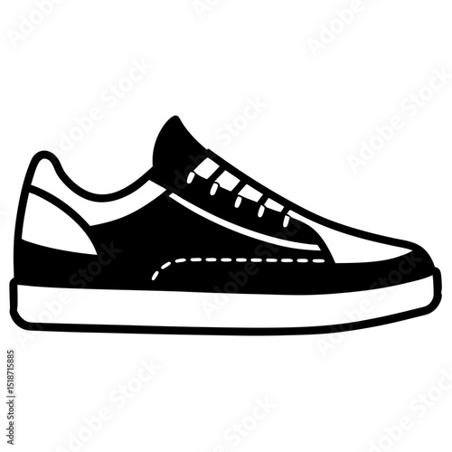 Sports sneaker icon and illustration.