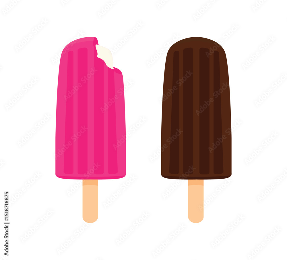 Set tasty ice cream collection Set tasty ice cream collection