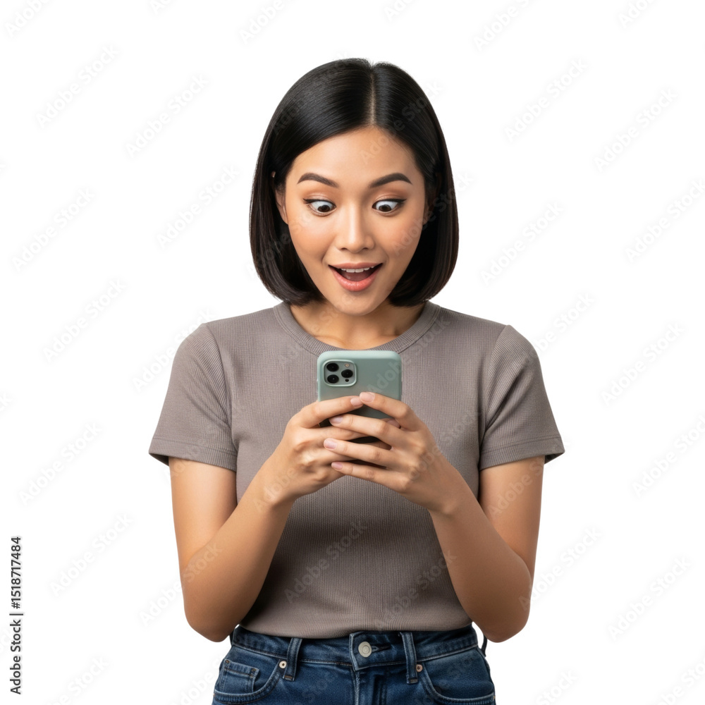woman with mobile phone cutout without background in 4k woman with mobile phone cutout without background in 4k