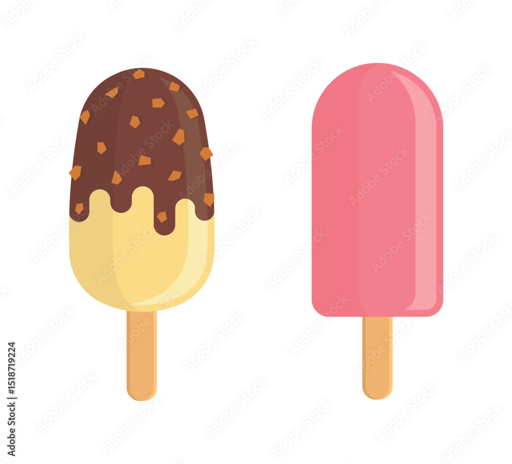 Set tasty ice cream collection Set tasty ice cream collection