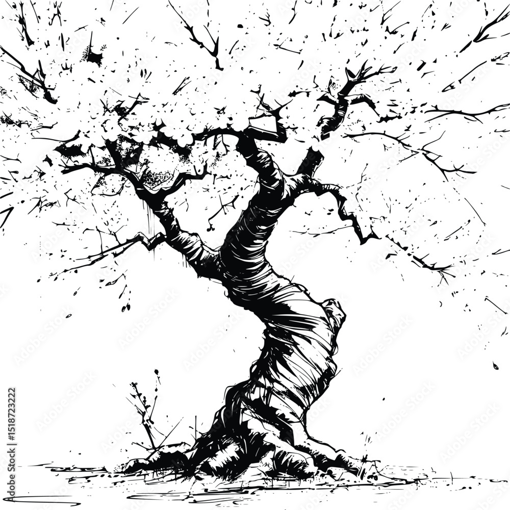 Obraz premium cherry blossom illustration on white background