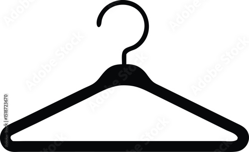 plastic empty clothes hanger silhouette