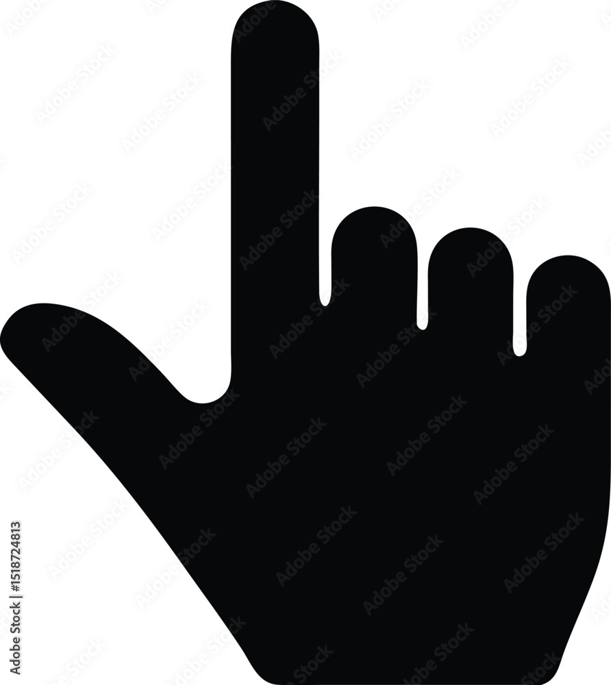 Obraz premium simple hand cursor silhouette