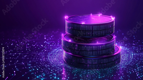 Abstract digital tech illustration depicting server logic and database systems—symbolizing data flow, information architecture, modern computing, and the backbone of digital infrastructure.
