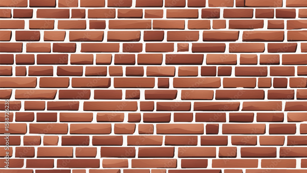 Fototapeta premium Brick wall background. Brick wall texture. Vector illustration. 