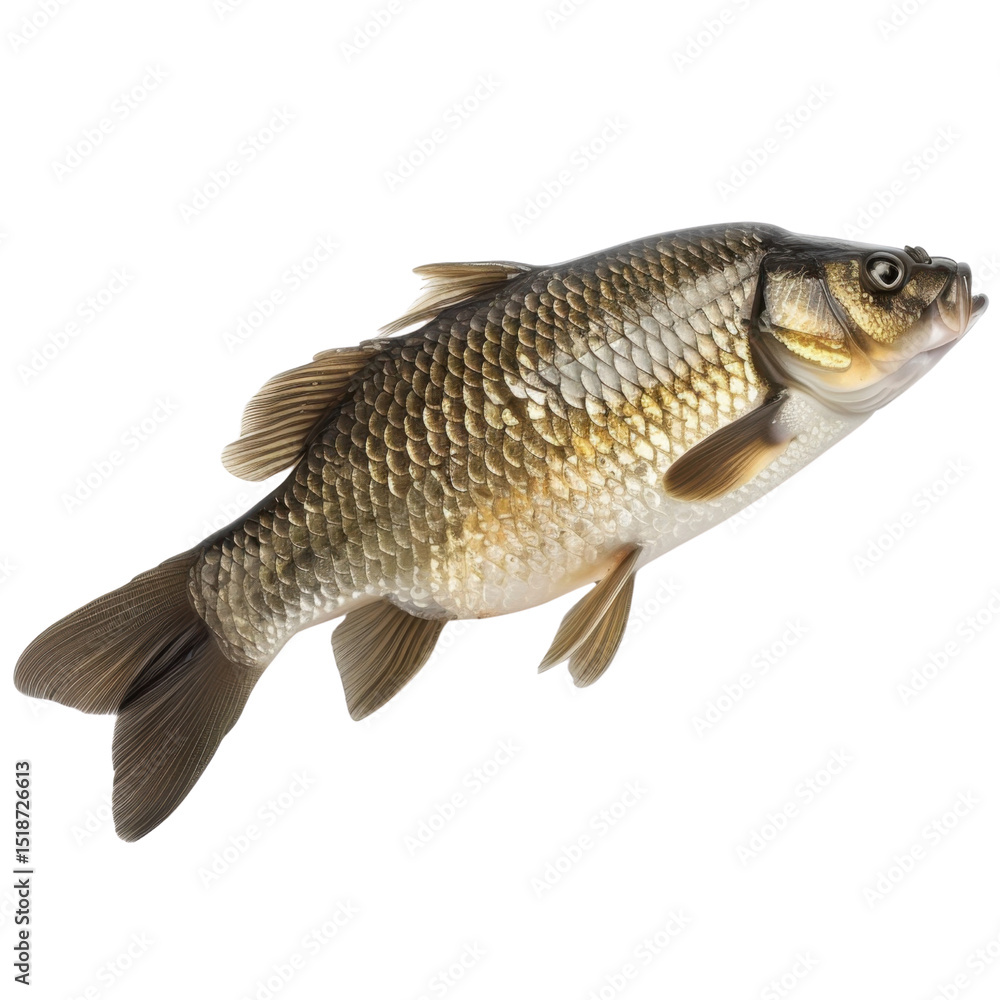 Detailed image of fish showcasing its scales and fins, highlighting its natural beauty and aquatic features. fish appears vibrant and lifelike, making it excellent representation of marine life Detailed image of fish showcasing its scales and fins, highlighting its natural beauty and aquatic features. fish appears vibrant and lifelike, making it excellent representation of marine life