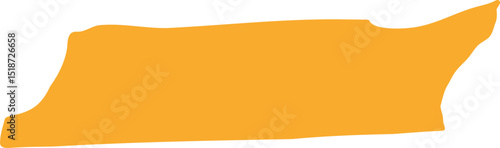Warm Mustard Yellow Torn Tape Shape