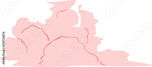 Dreamy Love Cloud With Fine Line Texture