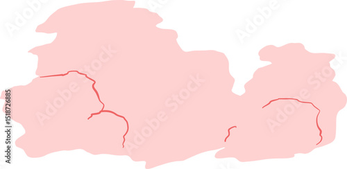 Romantic Pink Cloud With Soft Crack Veins