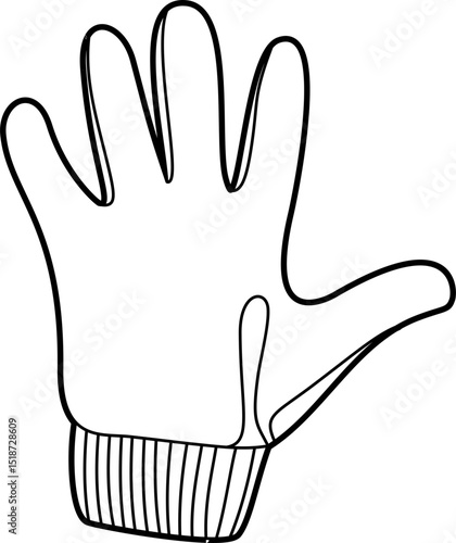 Frisbee gloves outline vector
