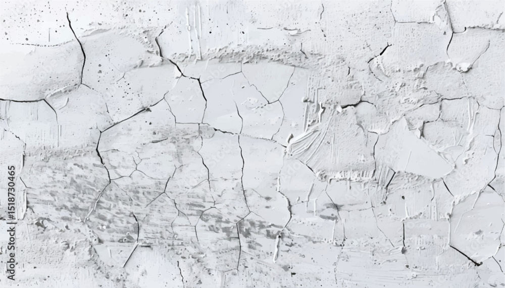 Obraz premium Concrete wall texture with Small Cracks. Close-up of a white wall with cracks. Cracked wall. 