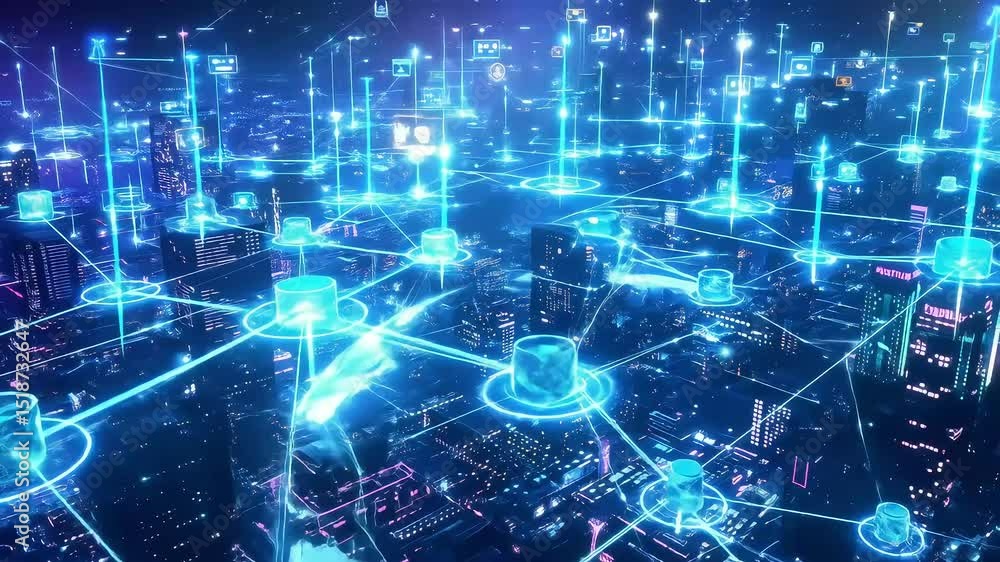 Futuristic Smart City Network Digital Infrastructure and Connectivity Futuristic Smart City Network Digital Infrastructure and Connectivity
