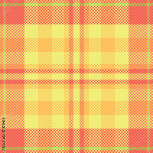 Vibrant pastel plaid pattern in yellow and orange hues.  Perfect for textile design, website backgrounds, or creating cheerful, summery branding.