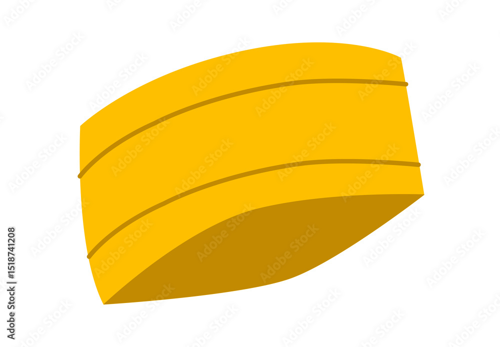 Fototapeta premium Headband Summer Head Fashion accessory clothing technical illustration. Vector headgear for Men, women, unisex style, flat template CAD mockup sketch outline isolated