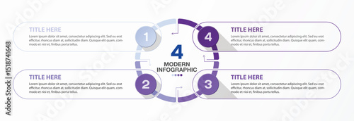 4 infographic, Template for presentation.