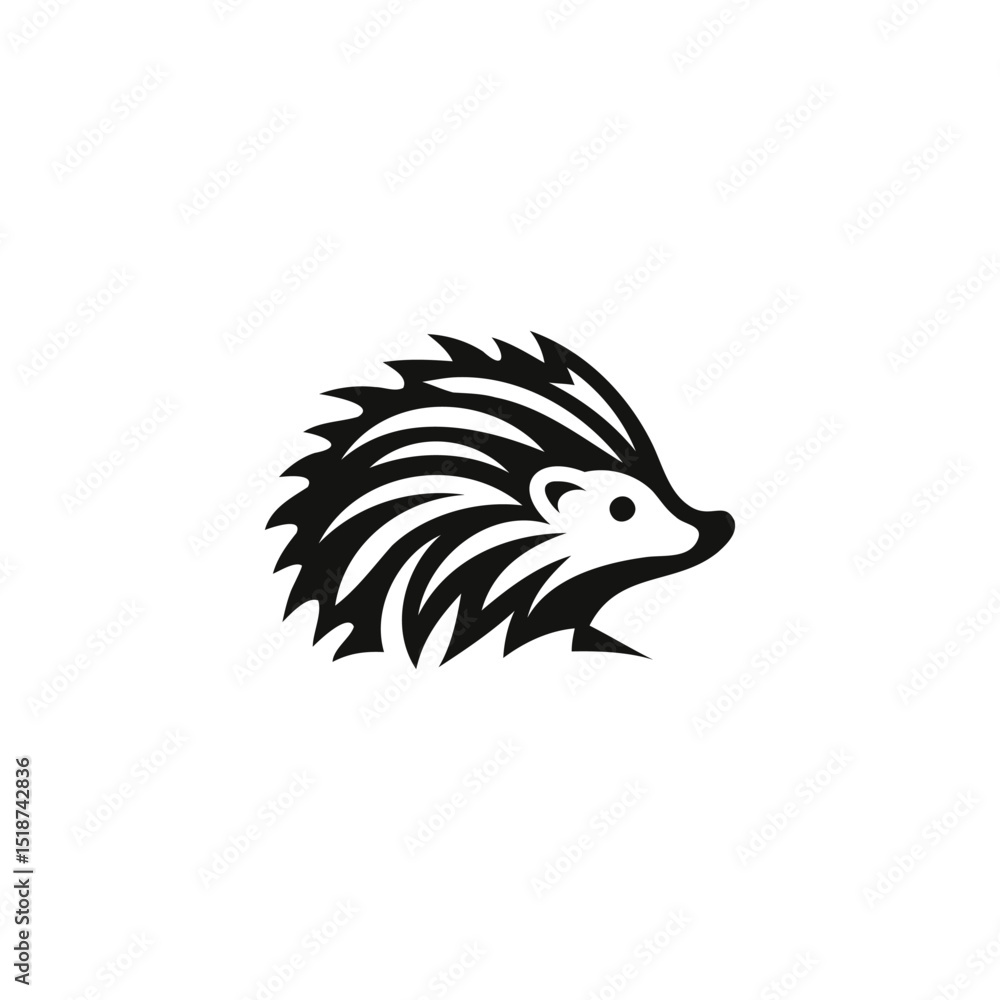 Obraz premium Minimalist and Modern Hedgehog Logo Design for Business Branding