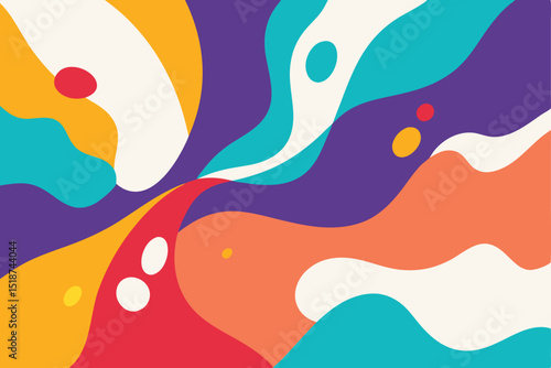 Abstract flowing shapes graphic design colorful elements with transparency