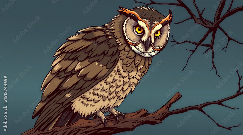 Obraz premium owl on a branch